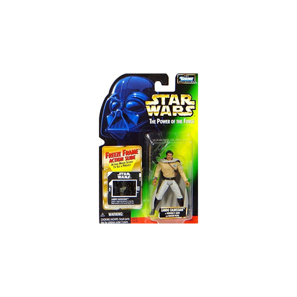 Star Wars Power Of The Force Freeze Frame Lando Calrissian In Generals Gear 3.75 Inch Action Figure