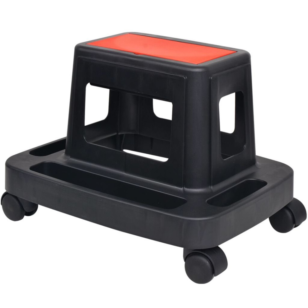 Vidaxl Rolling Workshop Stool With Storage 150Kg Organiser Trolley Workbench