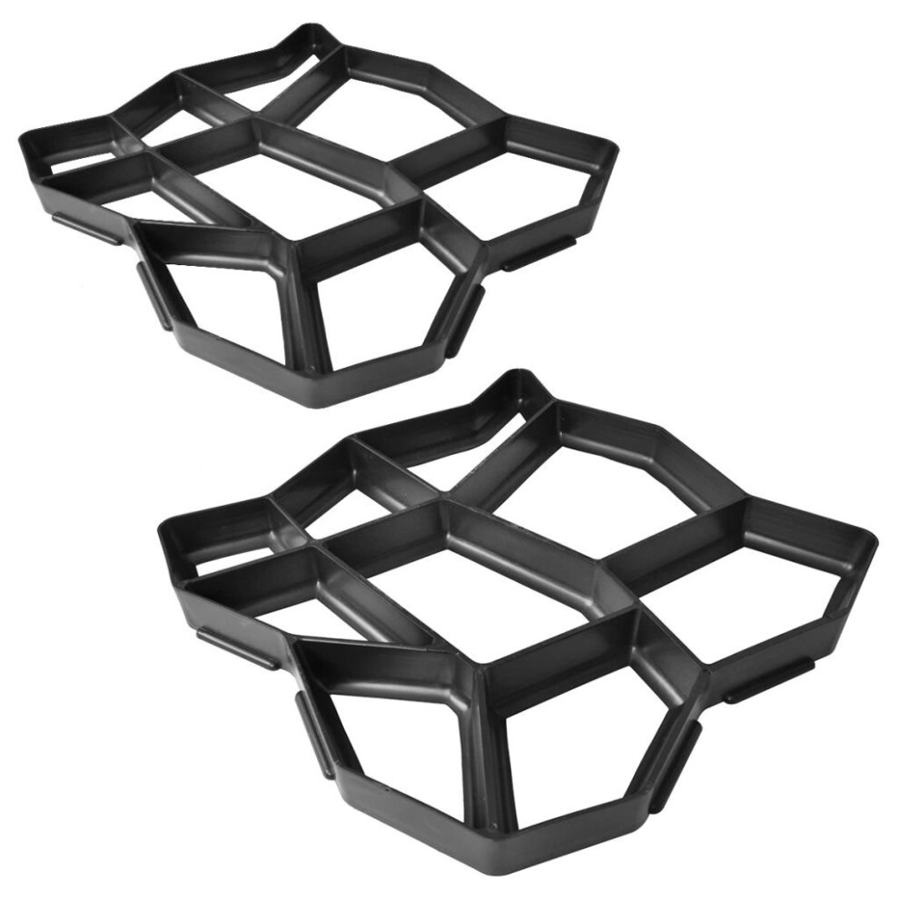 Pavement Mold for the Garden 42 x 42 x 4 cm Set of 2 Concrete Driveway Mould