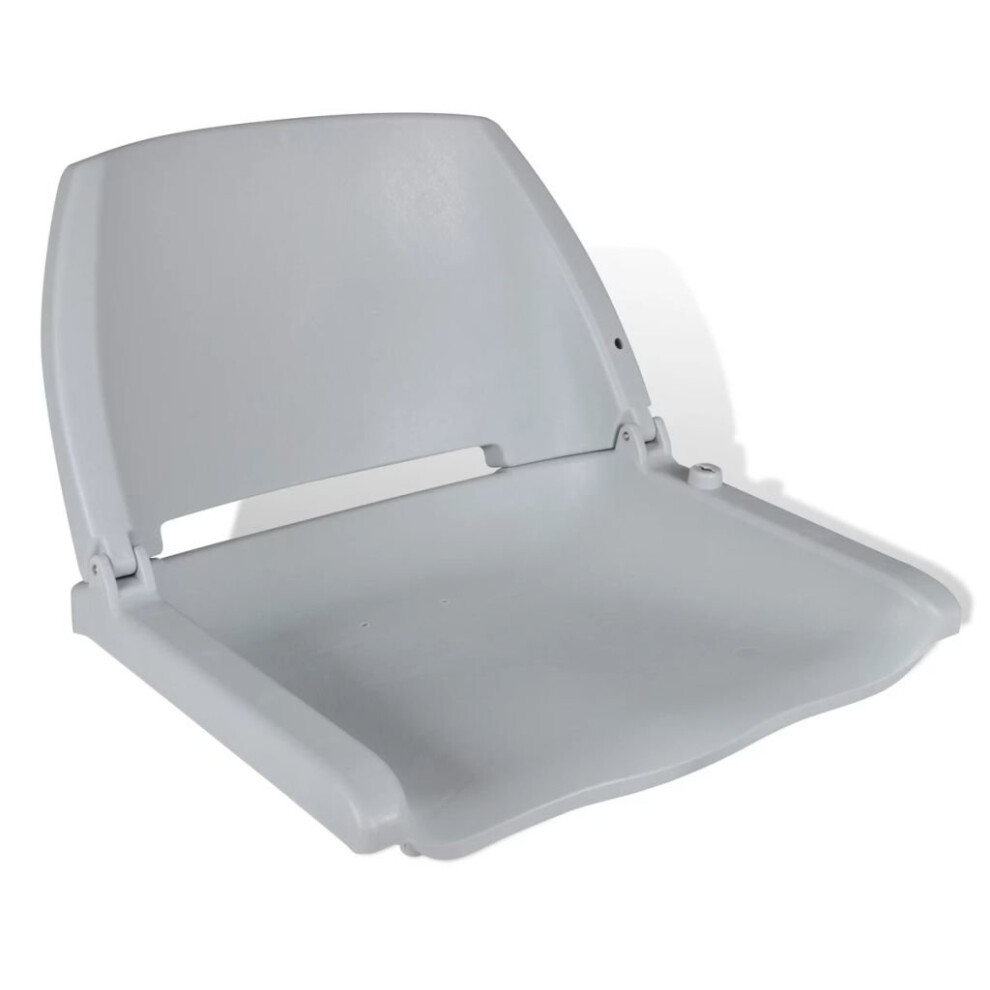 Vidaxl Boat Seat Foldable Backrest No Pillow Grey Watercraft Part Canoe Seat