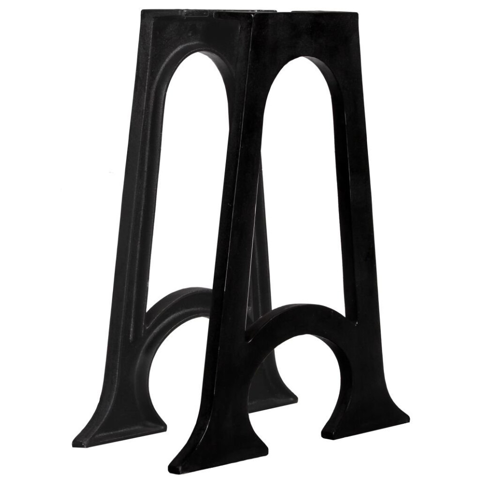 vidaXL 2x Dining Table Legs with Arched Base A-Frame Cast Iron Desk Support