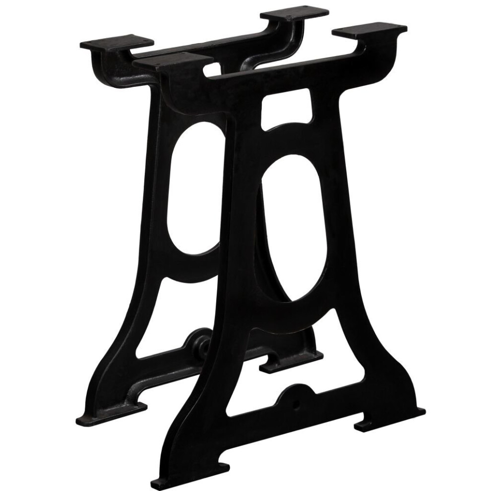vidaXL 2x Dining Table Legs Y-Frame Cast Iron Industrial Bench Desk Support