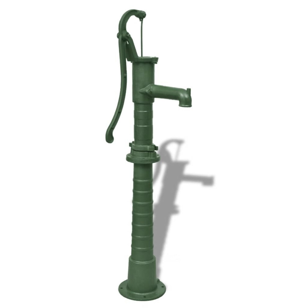 vidaXL Garden Water Pump with Stand Cast Iron Green Farm Irrigation Ornament