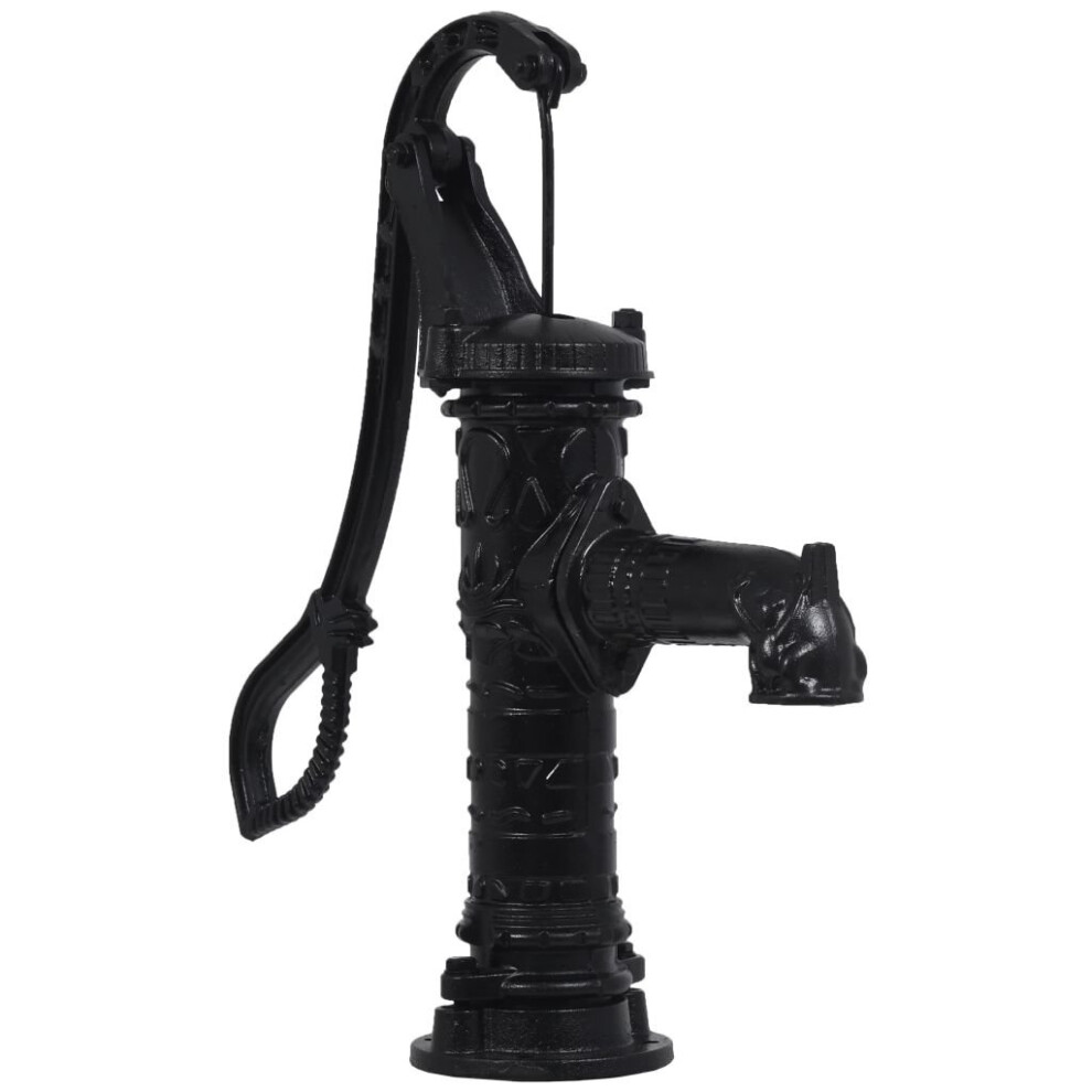 vidaXL Garden Hand Water Pump Cast Iron Well Farm Irrigation Outdoor Ornament