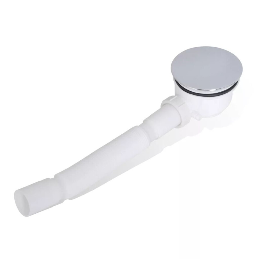 Vidaxl Fast Flow Waste Trap Drain & Flexible Hose For Enclosure Tray Bathroom