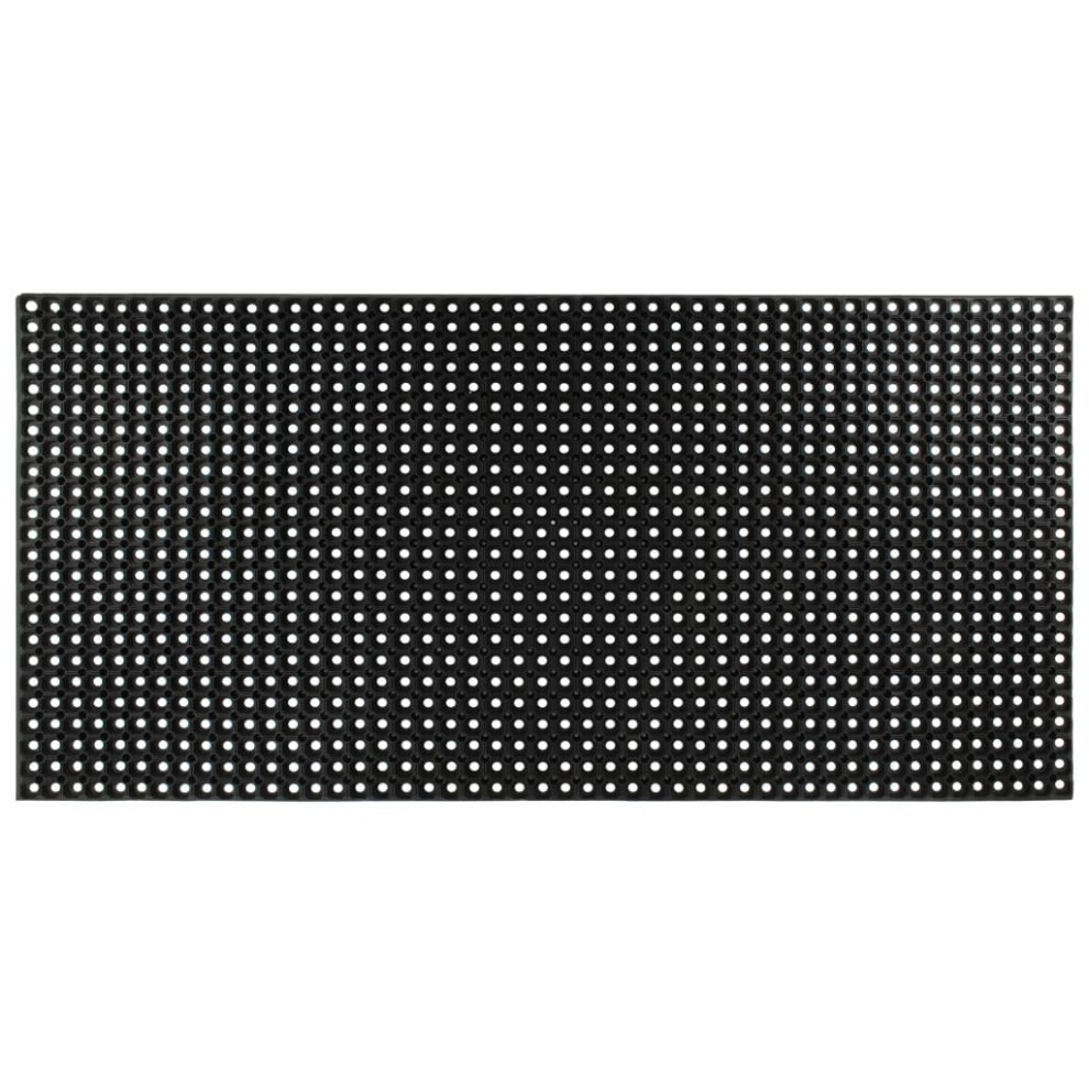 vidaXL Mat Rubber 16mm 100x200cm Home Garage Office Entrance Floor Covering