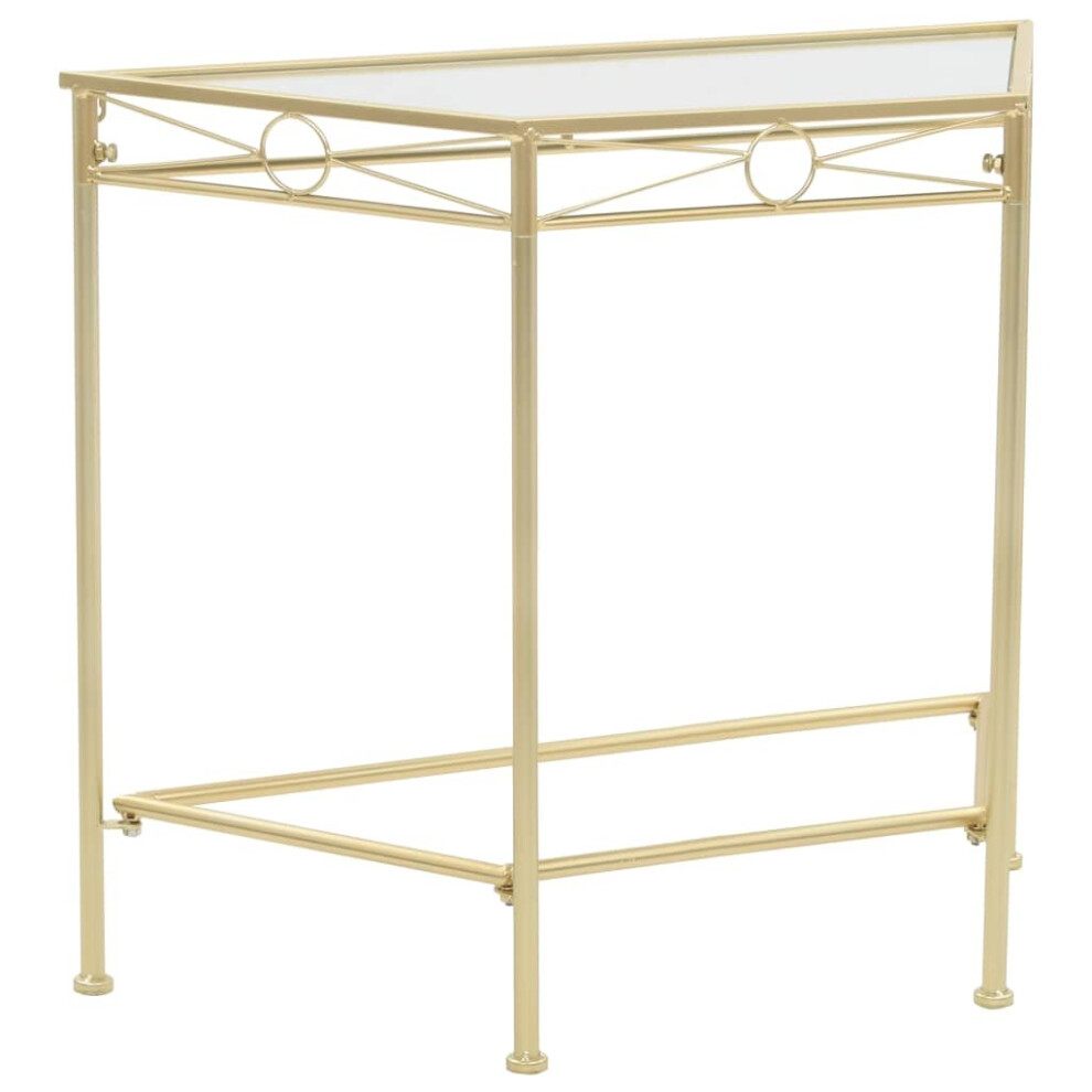 vidaXL Side Table Vintage Style Metal 87x34x73cm Gold Furniture Display Desk