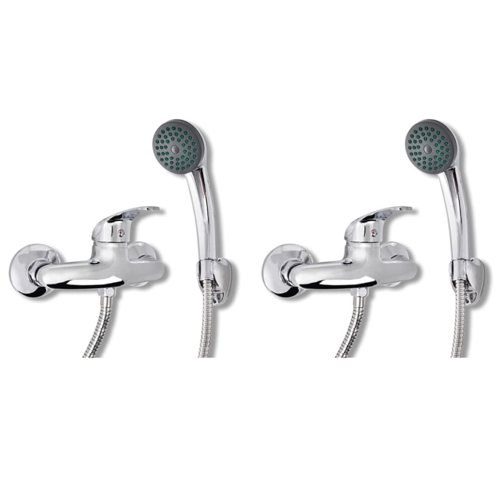 vidaXL 2x Mixer Showers Bathroom Accessory Faucet Tap Head Plumbing Fixture