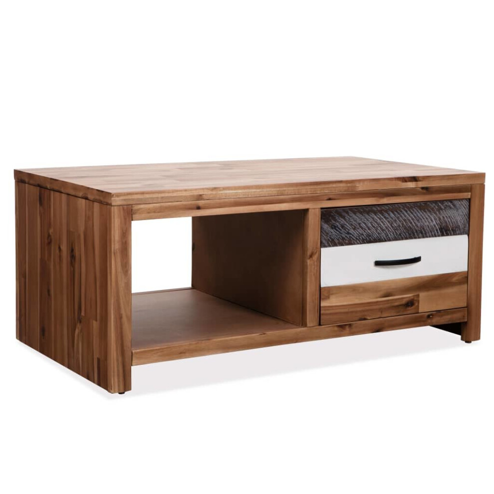 vidaXL Solid Acacia Wood Coffee Table 90x50x37.5cm Living Room Furniture Stand