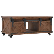 vidaXL Solid Fir Wood Coffee Table 91x51x38cm Brown Living Room Furniture