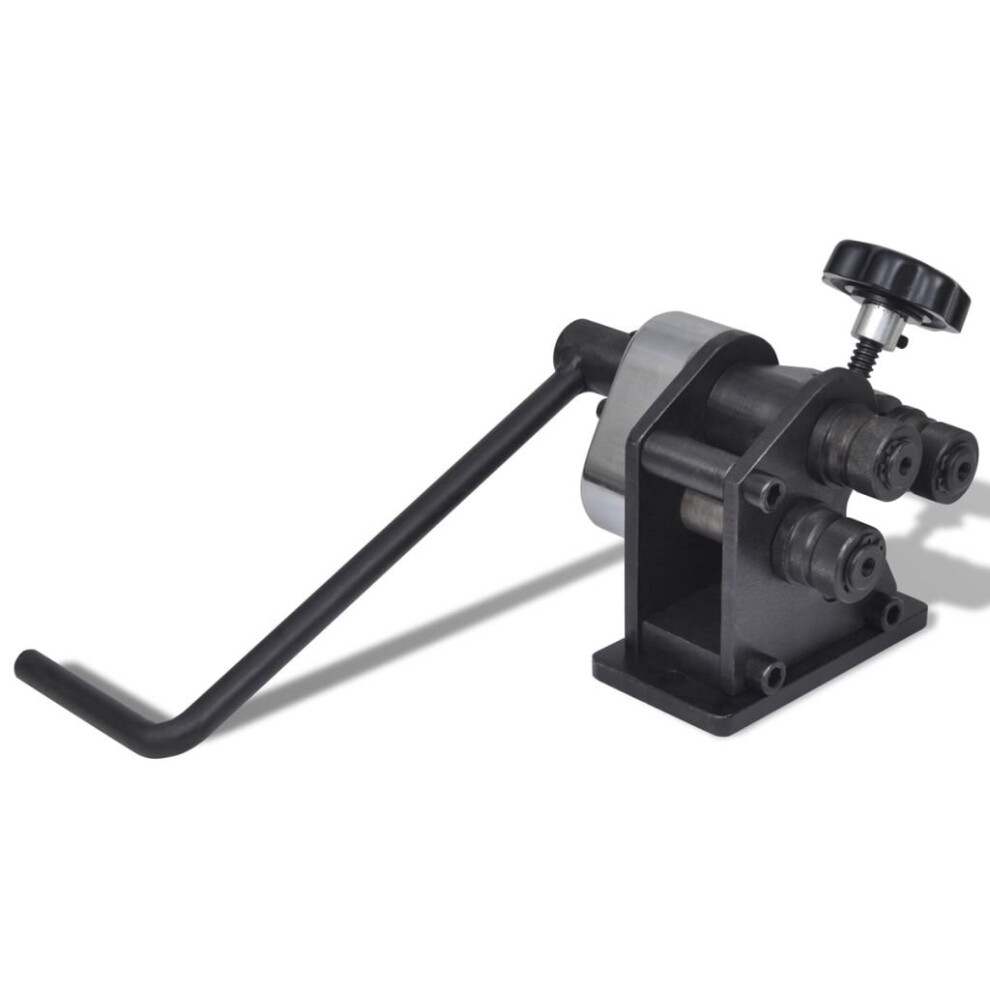 vidaXL Manual Roll Bending Machine Cast Iron Workbench Rolling Bender Tool