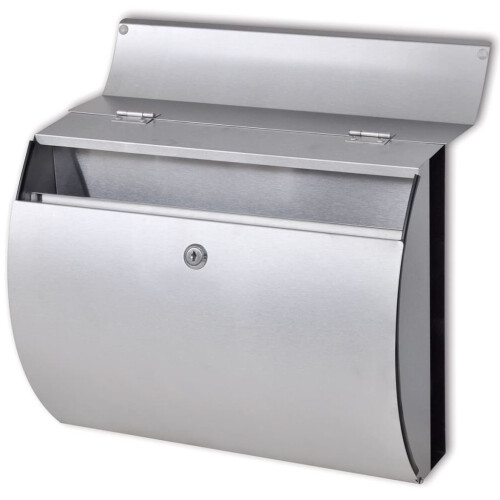VidaXL Double Mailbox on Stand Stainless Steel 2