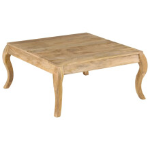 vidaXL Solid Mango Wood Coffee Table 80x80x40cm Living Room Furniture Stand