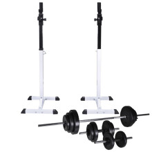 vidaXL Barbell Squat Rack with Barbell and Dumbbell Set 30.5kg Stand Holder