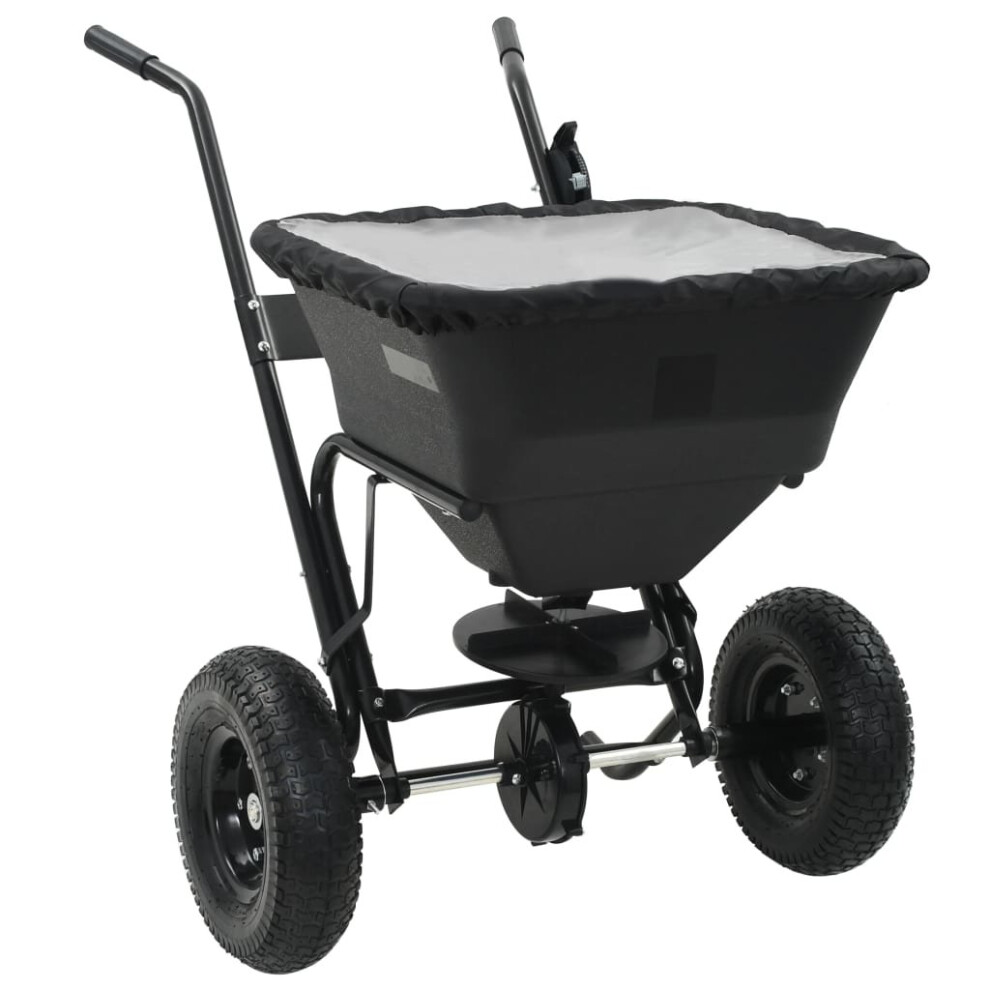 Vidaxl Walk Behind Salt Spreader 106X73x76cm 45L Lawn Fertiliser Gritter Wagon