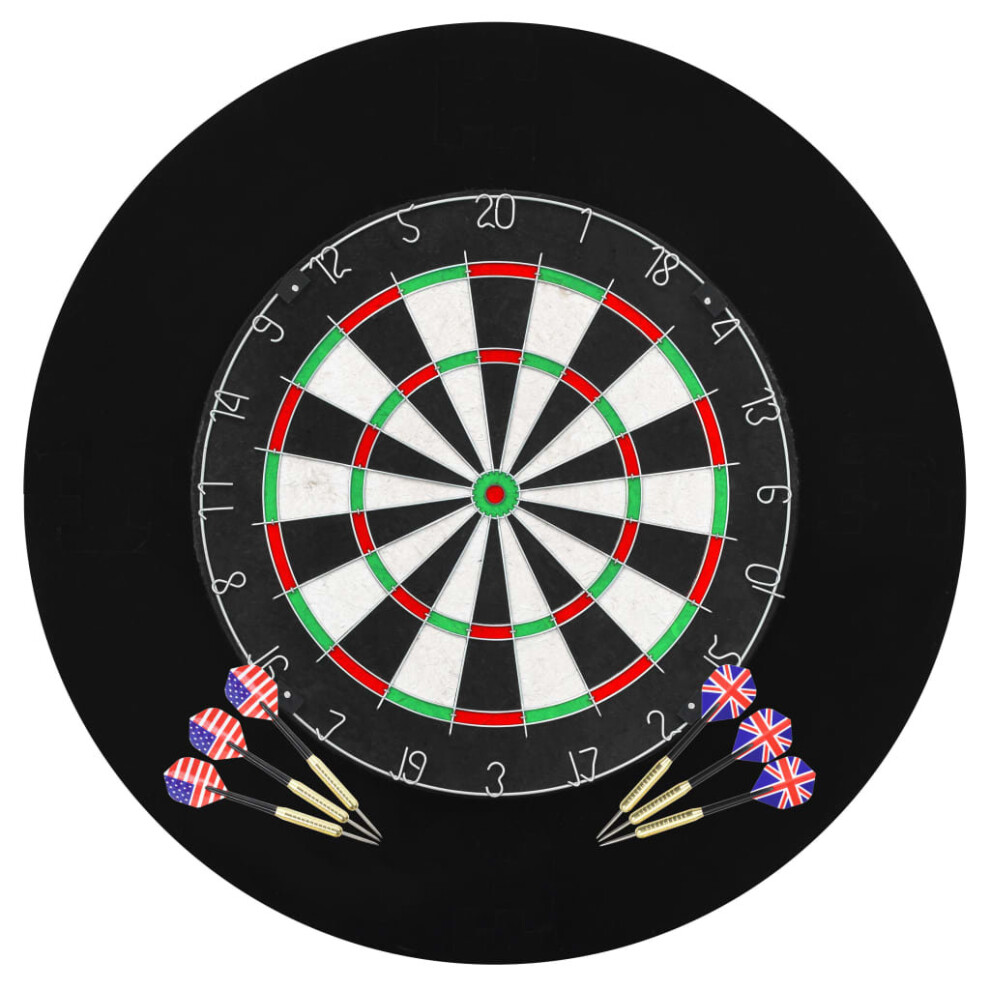 Vidaxl Professional Sisal Dartboard With 6 Darts And Surround Throwing Game