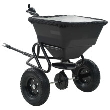 vidaXL Tow Behind Salt Spreader PVC and Steel 125x74x79cm 45L Lawn Fertiliser