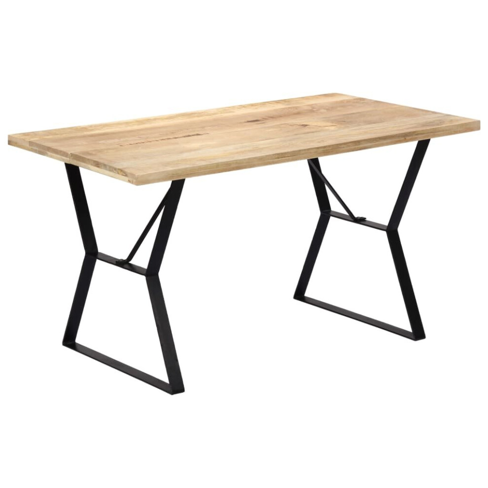 vidaXL Solid Mango Wood Dining Table 140x80x76cm Kitchen Dinner Furniture