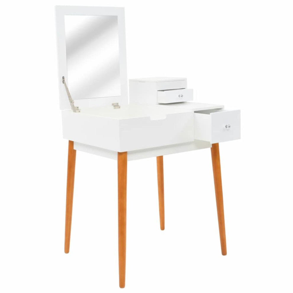 Vidaxl Dressing Table With Mirror Mdf 60X50x86cm Makeup Vanity Desk Furniture