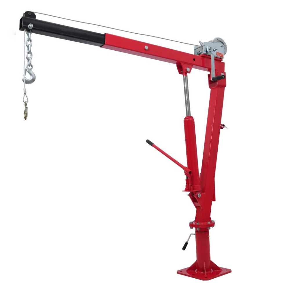 Vidaxl Truck Pick-Up Crane With Cable & Winch 1 Ton Lifts And Hoists Handling
