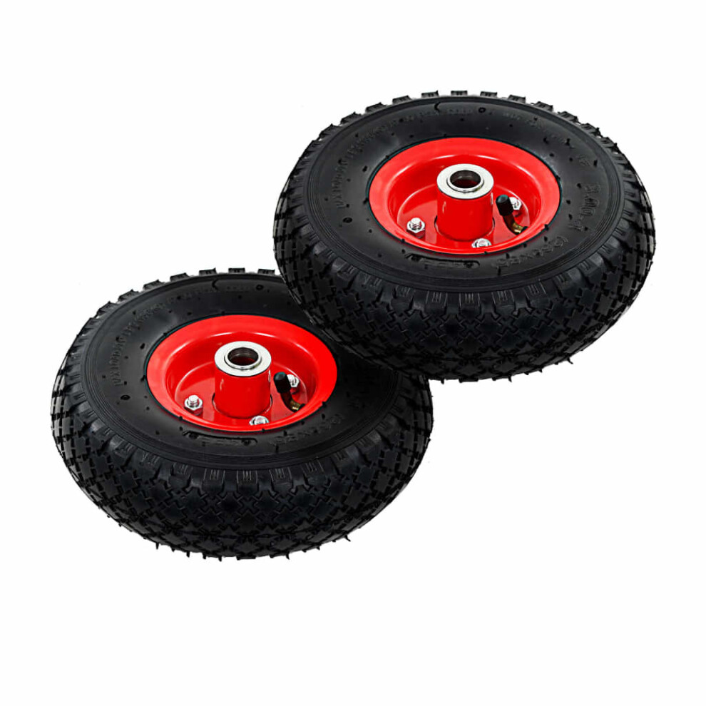 vidaXL 2x Sack Truck Wheels Rubber 3.00-4 (245x82) Cart Wagon Trolley Tyre