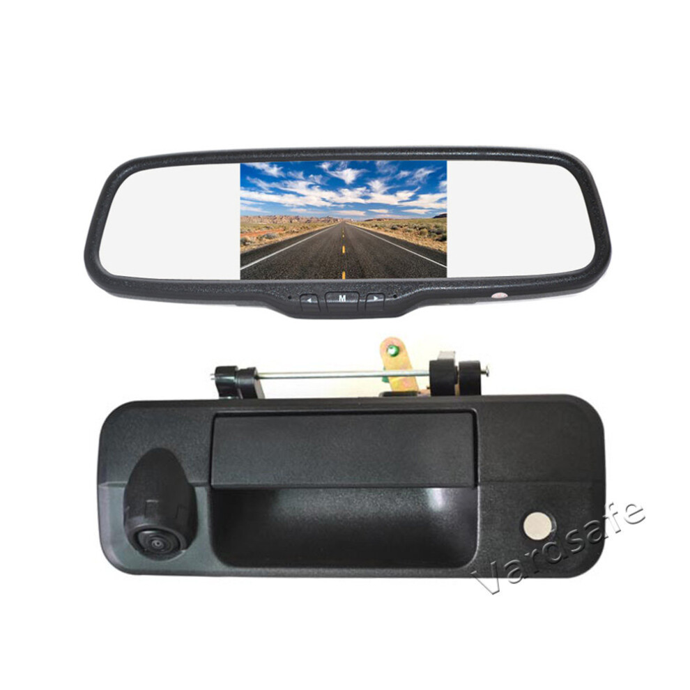 Vardsafe Tailgate Reversing Backup Camera + Clip-On Rear View Mirror Monitor For Toyota Tundra 8414763633375