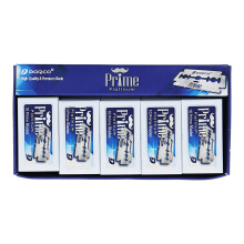 Dorco Prime Platinum Double-Edged Razor Blades (100) STP301 - Stainless Steel, Double-Teflon Coated, Ultra-Smooth Shave