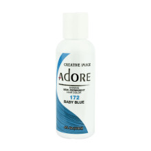 Adore Semi Permanent Hårfärg - Vegan och Cruelty-Free Blå Hårfärg - 4 Fl Oz - 172 Baby Blue (Pack om 1)