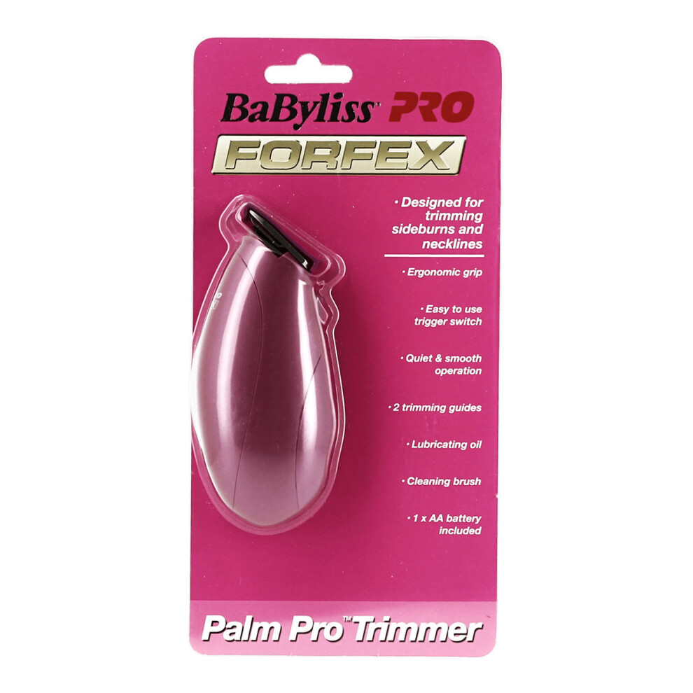 BaByliss Pro Forfex Palm Pro Trimmer Silver Hot Pink