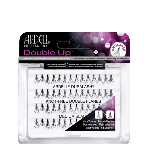 Ardell Ardell DuraLash Double Up Knot-Free Double Flares Medium Black
