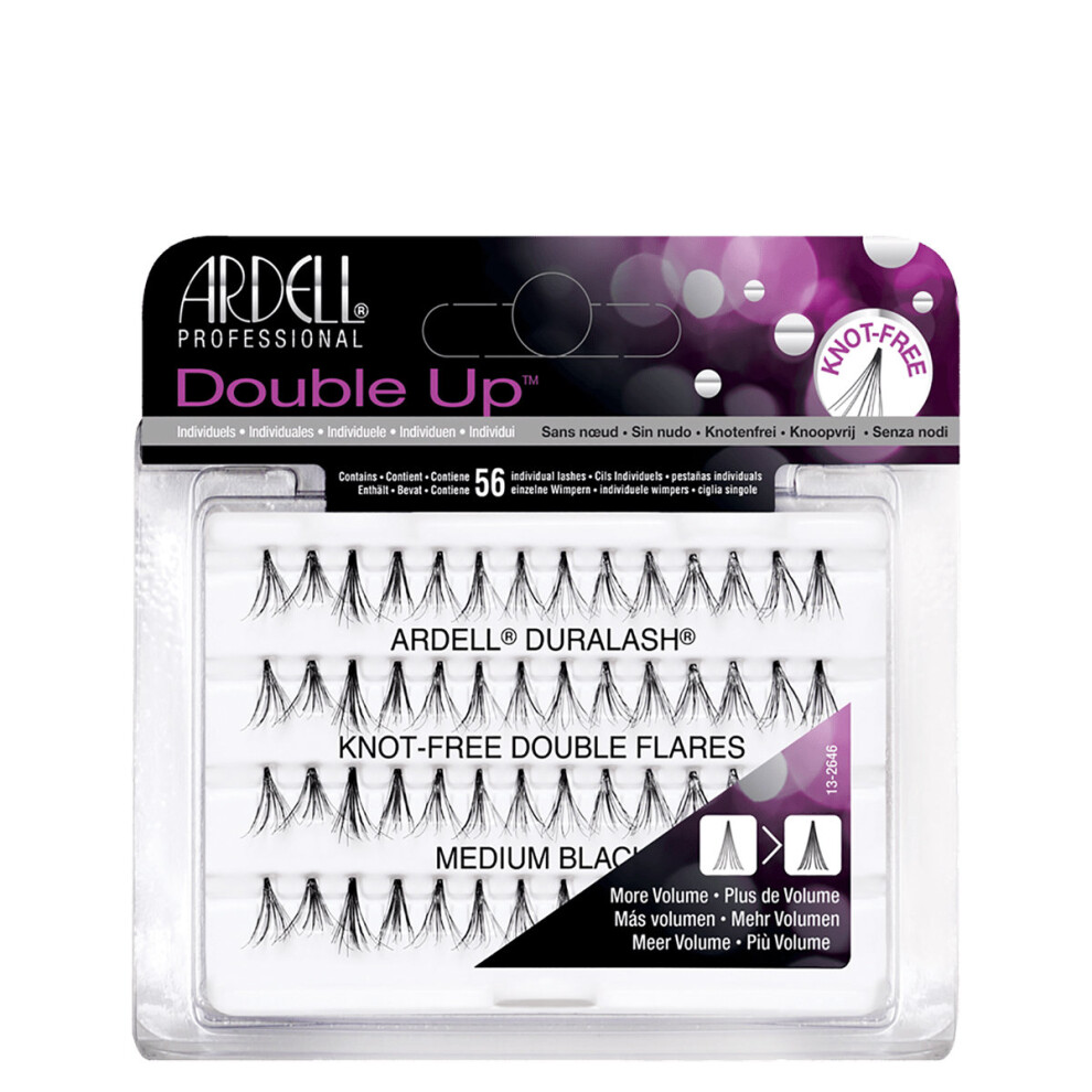 Ardell Duralash Double Up Knot-Free Double Flares Medium Black