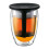 Bodum Bodum Tea for One Double Wall Glass with Tea Strainer Black 1
