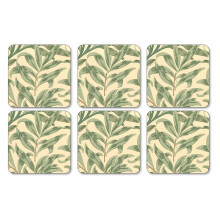 Pimpernel Willow Boughs Green Coasters, Set of 6