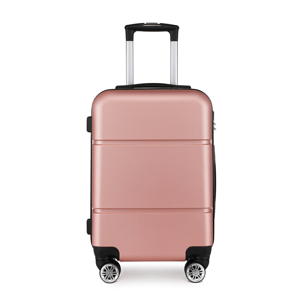 (Pink) KONO Hard Shell ABS 20 Inch Carry On Suitcase