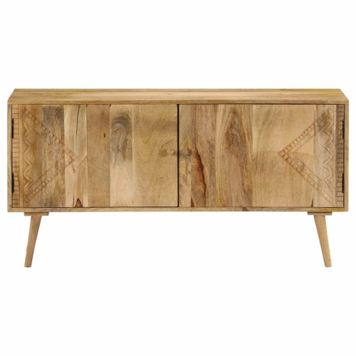 VidaXL vidaXL Solid Mango Wood Sideboard Wooden Storage Console Cabinet Display Table 1