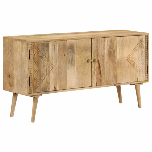 VidaXL vidaXL Solid Mango Wood Sideboard Wooden Storage Console Cabinet Display Table 2