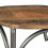 VidaXL vidaXL Solid Mango Wood Bar Stool Steel Cross Back Industrial High Chair Seat 9