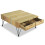 VidaXL vidaXL Solid Teak Coffee Table 80x80x40cm with 2 Drawers Living Room Furniture 7