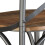 VidaXL vidaXL Solid Mango Wood Bar Stool Steel Cross Back Industrial High Chair Seat 8