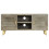 VidaXL vidaXL Solid Mango Wood TV Cabinet Grey with Brass 110x30x48cm Stand Unit 5