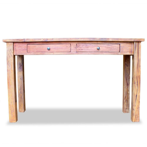 VidaXL vidaXL Console Table Hall End Table Accent Side Table Solid Mahogany Wood 2