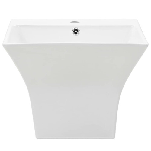 VidaXL vidaXL Wall-mounted Basin Ceramic White 500x450x410mm Bathroom Sink Wash Bowl 2