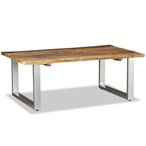 VidaXL vidaXL Coffee Table Solid Reclaimed Wood 100cm Tea Stand Side End Couch Table 2