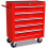 VidaXL vidaXL 5 Drawers Mechanics Tool Trolley Red Workshop Chest Box Storage Cabinet 4