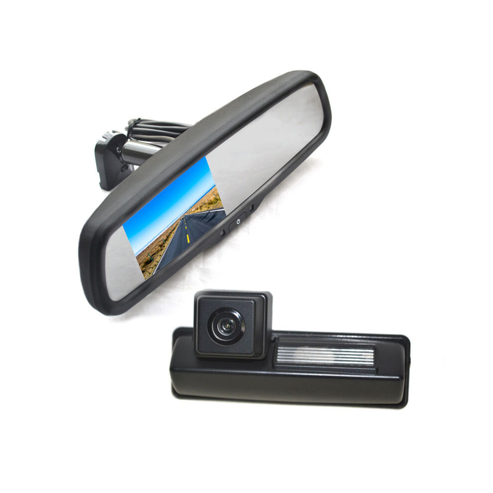 Vardsafe Parking Reversing Backup Camera + Replacement Rear View Mirror Monitor For Toyota Camry Light 8414763633412