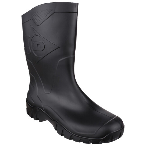 (42 EUR, Black) Dunlop Dee Calf K580011 Mens Wellington Boots