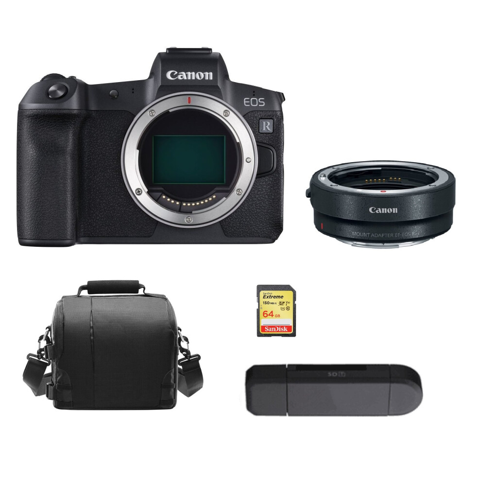 CANON EOS R Black+EF-EOS R Mount Adapter+64GB SD card+Bag+Card Reader