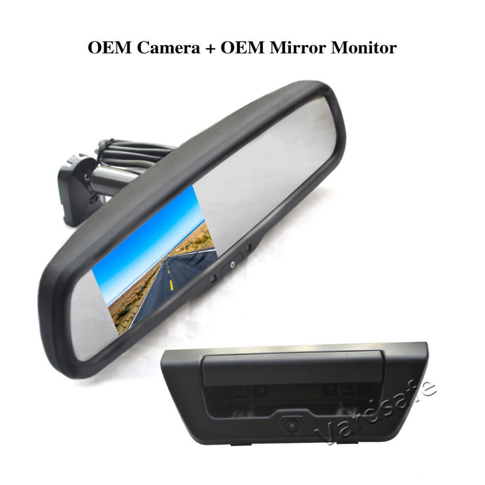 Vardsafe Tailgate Handle Reversing Backup Camera + Replacement Rear View Mirror Monitor For Ford F150 (2015-2017) 8414763633481