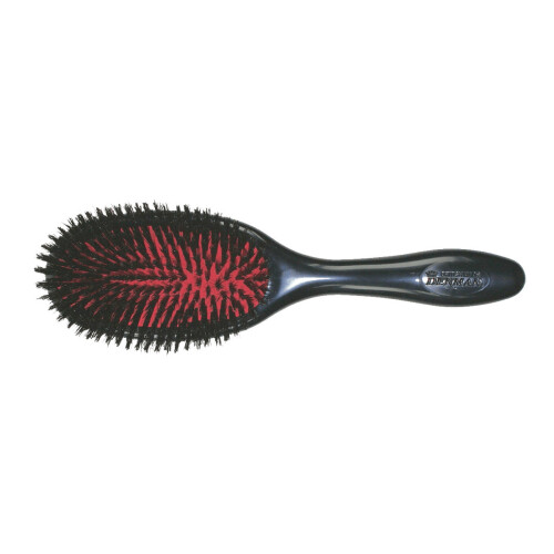 Denman Denman cushion Hair Brush (Medium) with Soft Nylon Quill Boar Bristles - Porcupine Style for grooming Detangling Straightening Blowdrying and