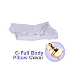 C Full Body Pillow Cover in White